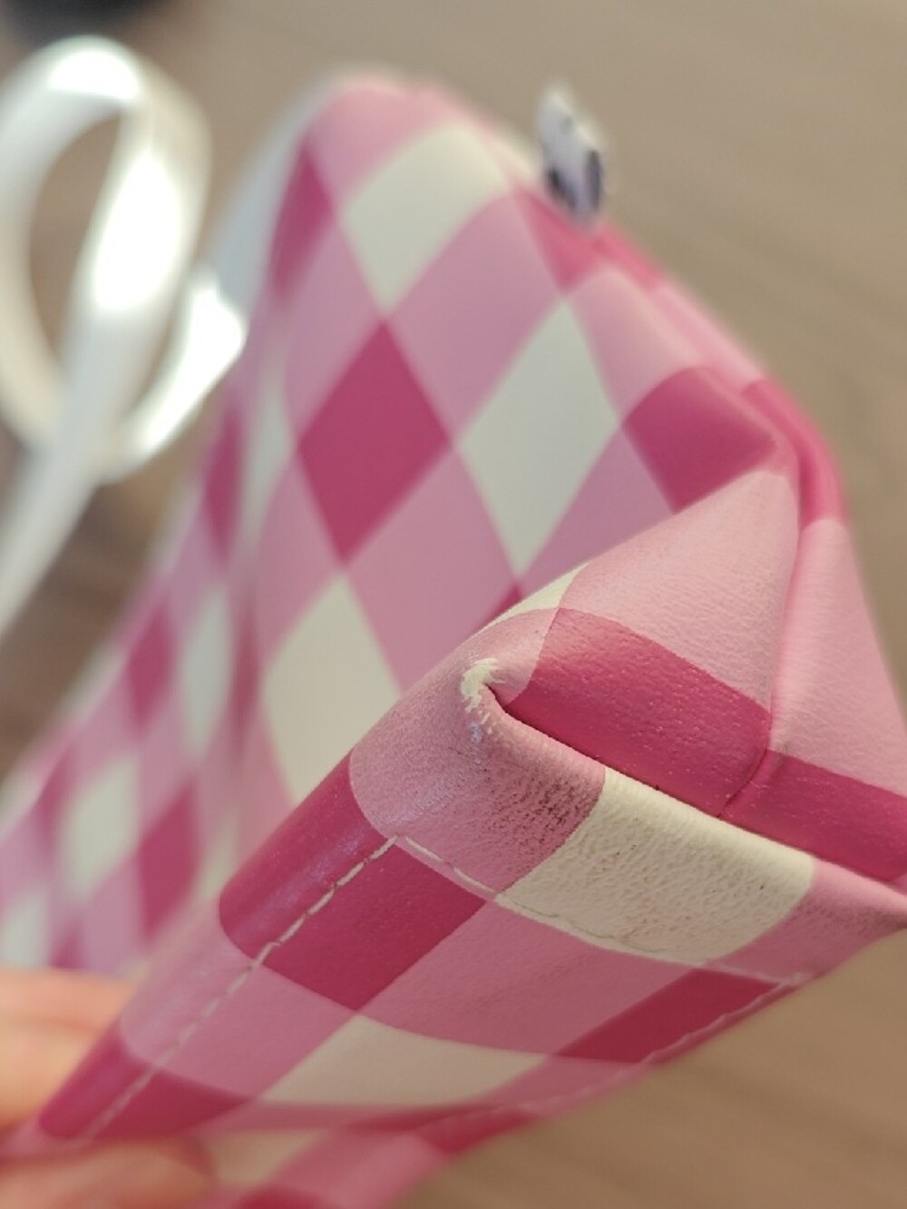 Vintage Y2K Paul Frank Pink Gingham Checkered Shoulder Bag Julius Monkey - Picture 14 of 16
